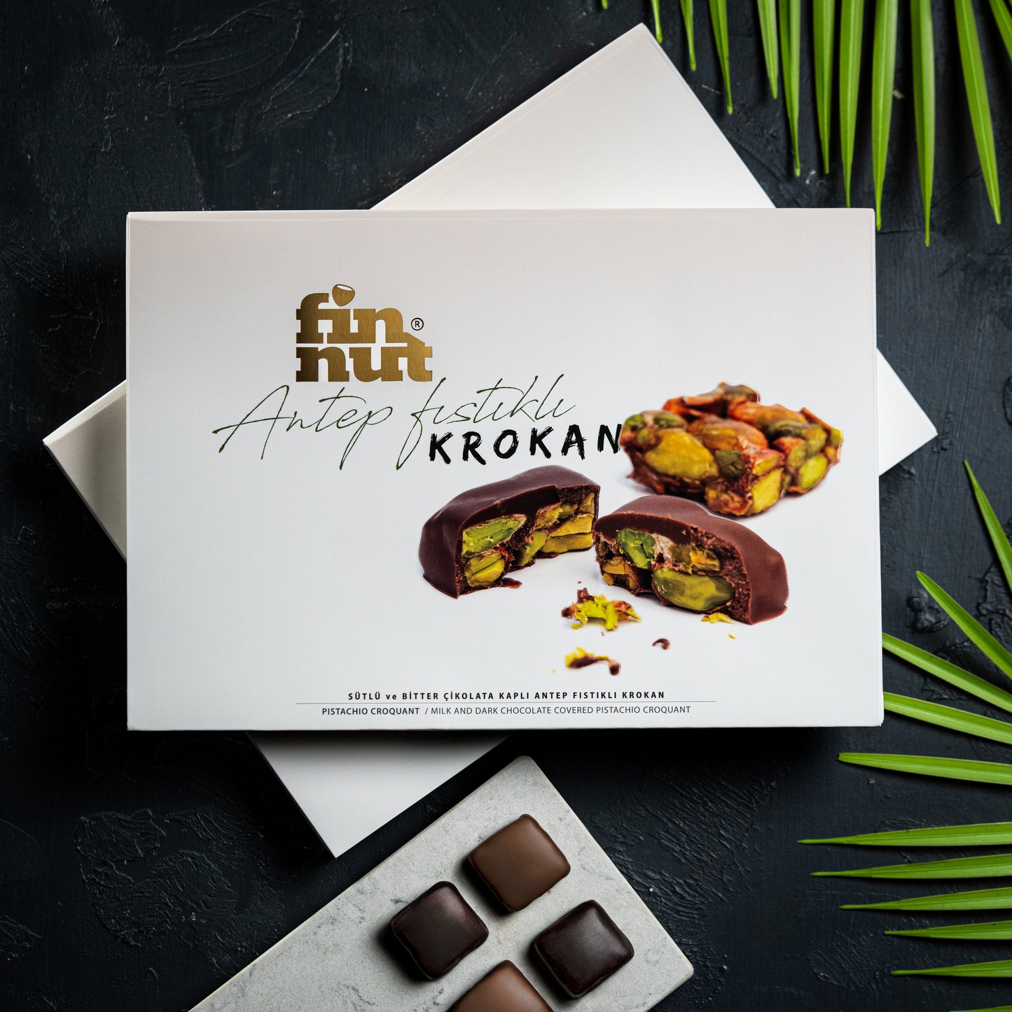 Çikolatalı Antep Fıstıklı Krokan 150 gr